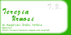 terezia urmosi business card